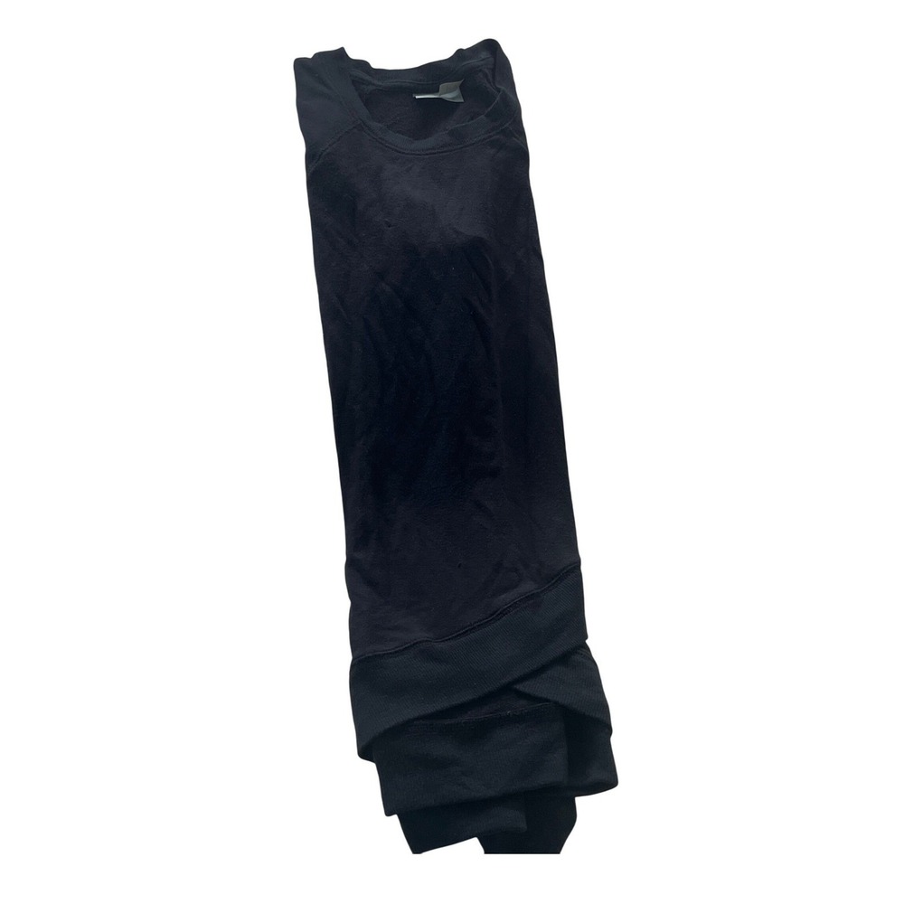 ATHLETA Black Wrap Front Long Sleeve Top S Modal Spandex Retro-Chic - Picture 8 of 8